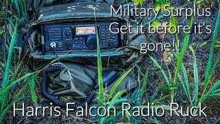 Harris Falcon Radio Ruck and IC7200, Military Surplus. Get it before it’s Gone!