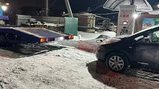 Как не надо поступать при разрядке на трассе Nissan Leaf 🍁