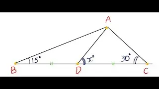Trigonometry - Law of Sines - Law of cosines - Find the angle x