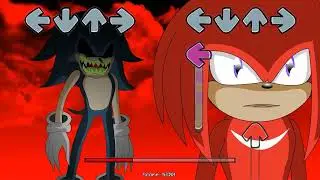 Sonic.EXE Kills Knuckles and Tails in Friday Night Funkin be like | FNF MEME