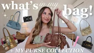 WHAT'S IN MY BAG + MY PURSE COLLECTION! 👛 essentials, everyday bags, going out bags, work bags, etc