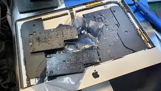 Apple iMac Not Turning on Spark from button Power supply swap, PSU disassemble repair attempt Part 1