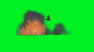 Helicopter bombs Throw Green Screen Video