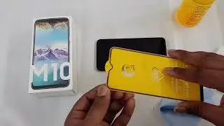 Как наклеить защитное  6d стекло на Samsung M10 без пузырьков