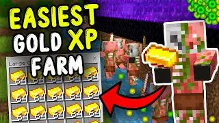 EASIEST GOLD XP Farm Minecraft Bedrock 1.21/26.1+!