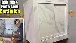 Gabinete de banheiro feito com cerâmica não estraga com água passo a passo completo