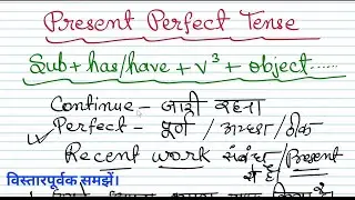 Present Perfect Tense//Present Perfect Tense Solved Examples/विस्तारपूर्वक समझें।