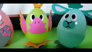 Animal Easter Eggs made with a Cricut machine
