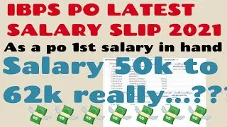 IBPS PO latest salary slip 2021 || IBPS PO 1st salary in hand || Ibps po salary 2021 || BOI Salary