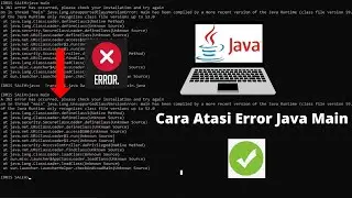 Cara mengatasi Error: A JNI error has occurred, please check your installation and try again