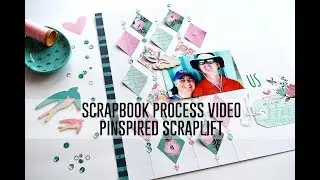 Scrapbook Process Video - Pinspired by Anke Kramer (Shimelle / SpiegelMom Scraps)