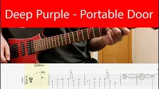 Deep Purple - Portable Door Guitar Cover With Tabs And Backing Track(Standard)