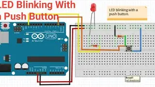 LED Blinking With a Push Button|OLEVEL IOT PRACTICAL IMPORTANT CLASS 2023 IN HINDI |#computers