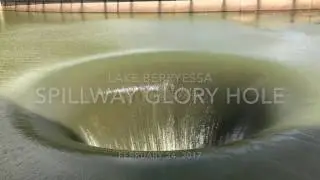 Footage of 'Glory Hole' Spillway at Lake Berryessa