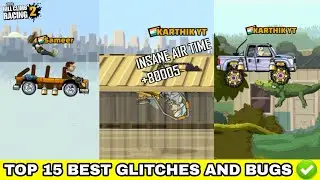 HILL CLIMB RACING 2 : BEST GLITCHES AND BUGS - PART 2 😂 || KARTHIK HCR 2 💞