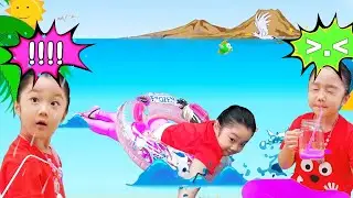 [하이정민] Princess castle play | Go to Beach | swimming | (scene#1)
