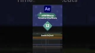 After Effects Timeline Shortcuts 12 - Zoom In/Out | #aftereffects #aftereffectstutorial