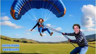 We Built Biggest Homemade Parachute Ever - it will fly 100% 🪂(ZOHAR EXPERIMENTS)