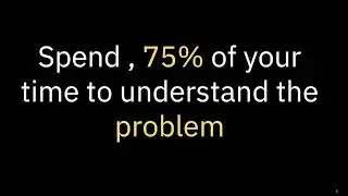 Understanding the problem