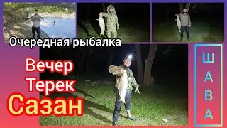 Очередная рыбалка  Шава  Вечер  Терек  Сазан