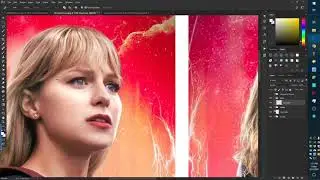 Photoshop: Eye Color, Superhero Poster