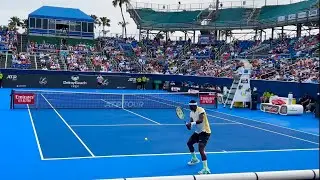 Frances Tiafoe vs Flavio Cobolli Delray Beach Court Level View Highlights [4K 60fps]
