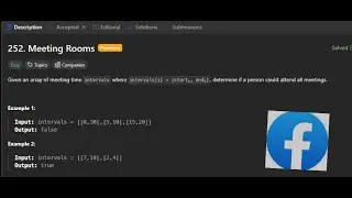 FAANG tastic | Leetcode 252 Easy | Meeting Rooms in JavaScript | Faangtastic Solutions