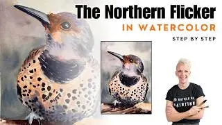 EASY - Northern Flicker Watercolor Tutorial: Master Layering & See My Real Process
