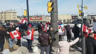 Freedom Rally In Newmarket , North Of Toronto, On