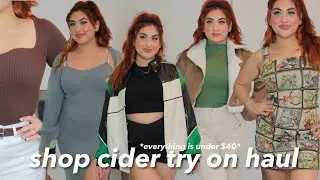 CIDER $300 CLOTHING HAUL (coupon code + review) dresses, sets, jackets, trendy tops, pants, skirts🤎