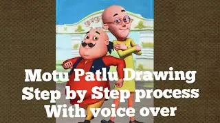 How to draw Motu patlu : MOTU PATLU drawing step by step with Voice over