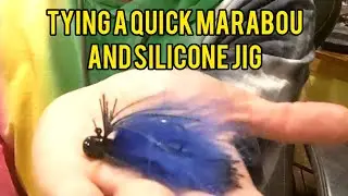 Tying a Quick Hybrid Jig. Marabou and Silicone