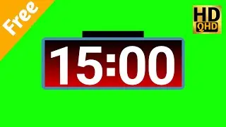 15 Minute Countdown Green Screen ।। No Copyright 