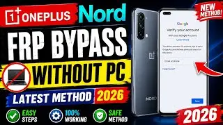 Oneplus Nord Android 12 FRP bypass without PC | All Oneplus Mobile FRP Bypass Solution 1000% Working