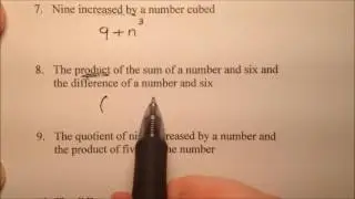 Writing Verbal Phrases as Algebraic Expressions (Examples)