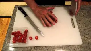 How to Slice Grape Cherry Tomatoes - Episode 92