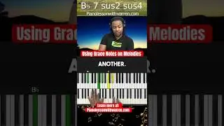 How to use Piano grace notes on gospel piano melodies