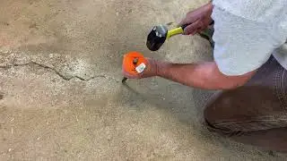 Concrete Floor Crack Repair - Step 1 - Exposing Fresh Concrete
