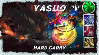 HARD CARRY YASUO | BROKEN MID GAMEPLAY | WILD RIFT (RUNE AND BUILD)
