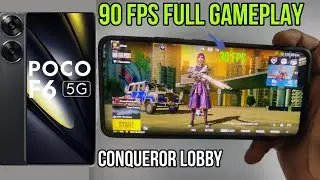 Poco f6 pro Bgmi 90 FPS Full Gameplay Conqueror Lobby in Bgmi