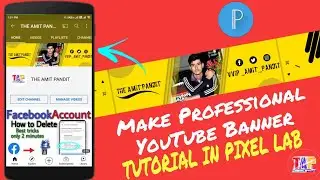 How to make Professional YouTube Banner using Pixel lab || Make YouTube channel Art on Android