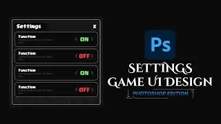 Game UI Design | Settings | #1 | Photoshop