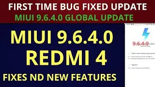 Miui 9.6.4.0 Global update Redmi 4|New features and bug fixed|miui 9.6.4.0 update Redmi 4|Hindi