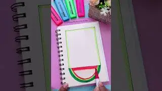 Beautiful watermelon 🍉 Notebook Decoration #notebookdecoration #diy #notebookcover