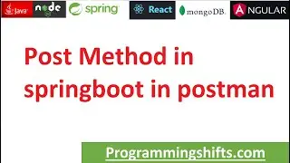 Post Method in springboot in postman