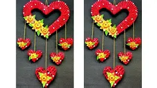 Newspaper Wall Hanging | Heart Wall Hanging | Diwali Home Decor
