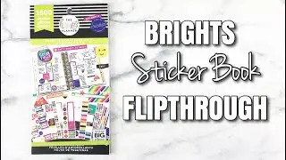 Happy Planner Sticker Book Flipthrough | BRIGHTS