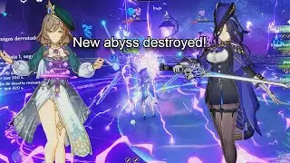 HARD ABYSS? NOT FOR LISA! Lisa hypercarry & Clorinde aggravated destroying 4.7 abyss 12: 9 stars【原神】
