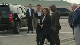 VP Harris, Gov. Walz arrive in Savannah