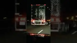 Sexy girls on back of 18 wheeler